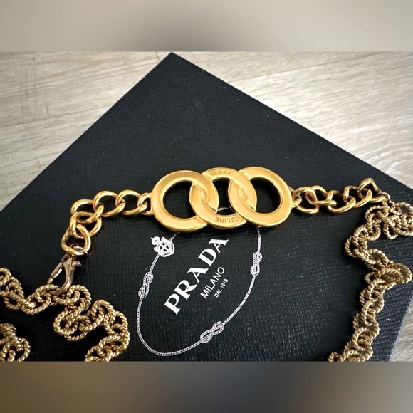 CELINE PARIS RUNWAY LOGO CHUNKY ADJUSTABLE  CHAIN BELT- UPDATED PICS - Picture 7 of 11